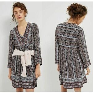 Anthropologie Maeve Naomi Embroidered Tunic Dress, XS